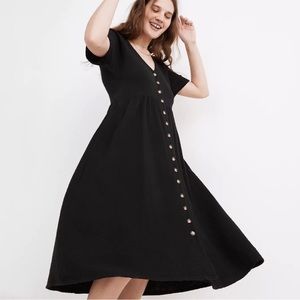 Madewell button down double gauze midi dress black size XS /NWOT